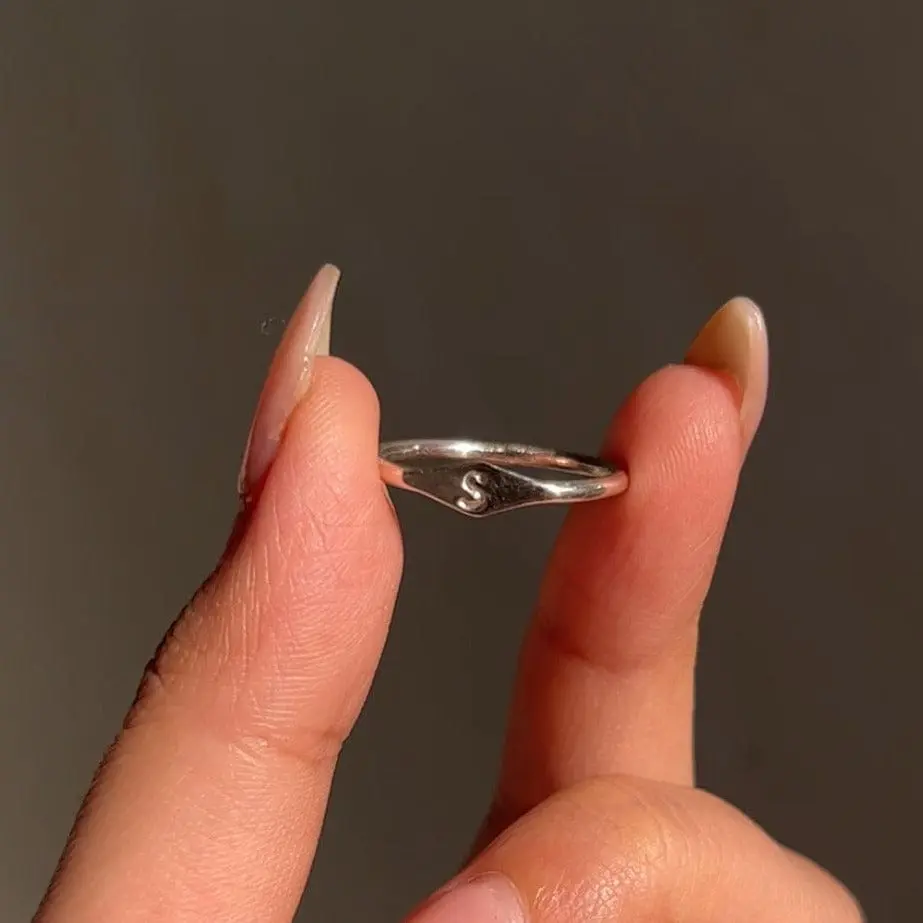 Letter Single Ring